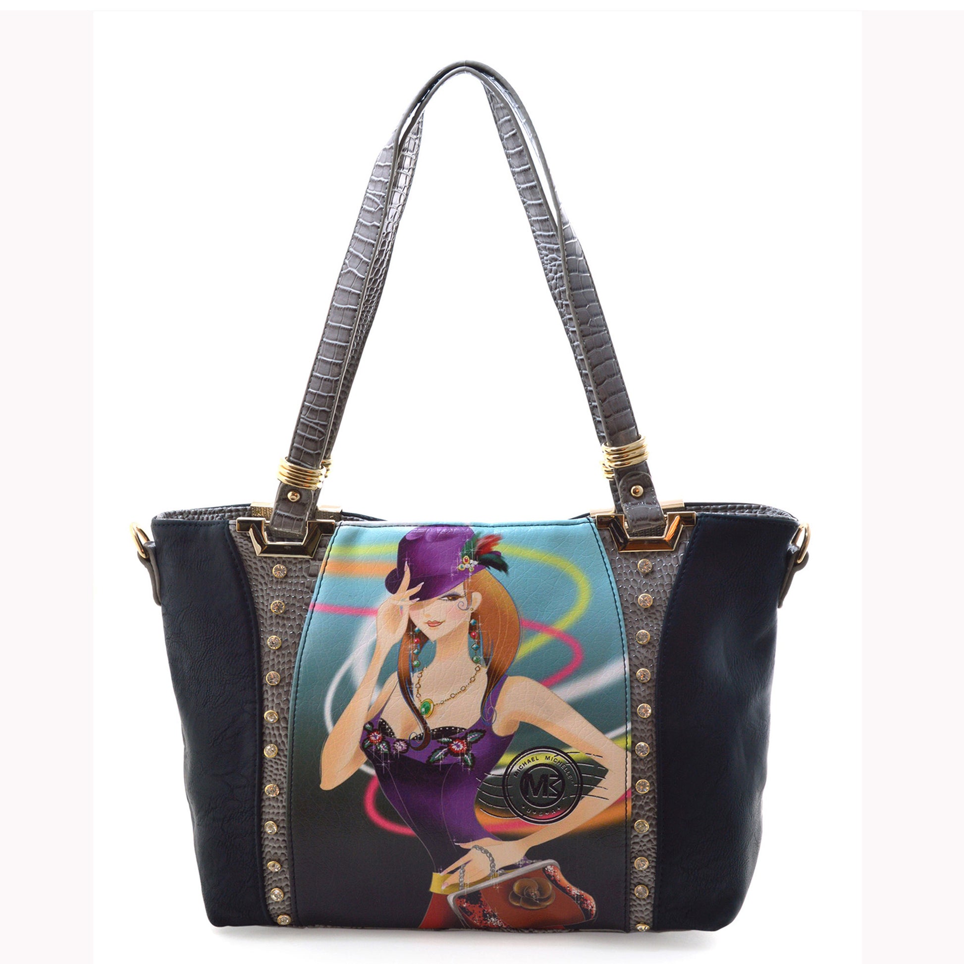 Michael Michelle 'Lizzy' Black Tote Bag For Women - lithyc.com